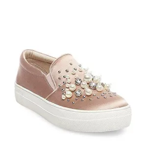 Glamour Fashion Sneaker Blush Satin 10 M Us