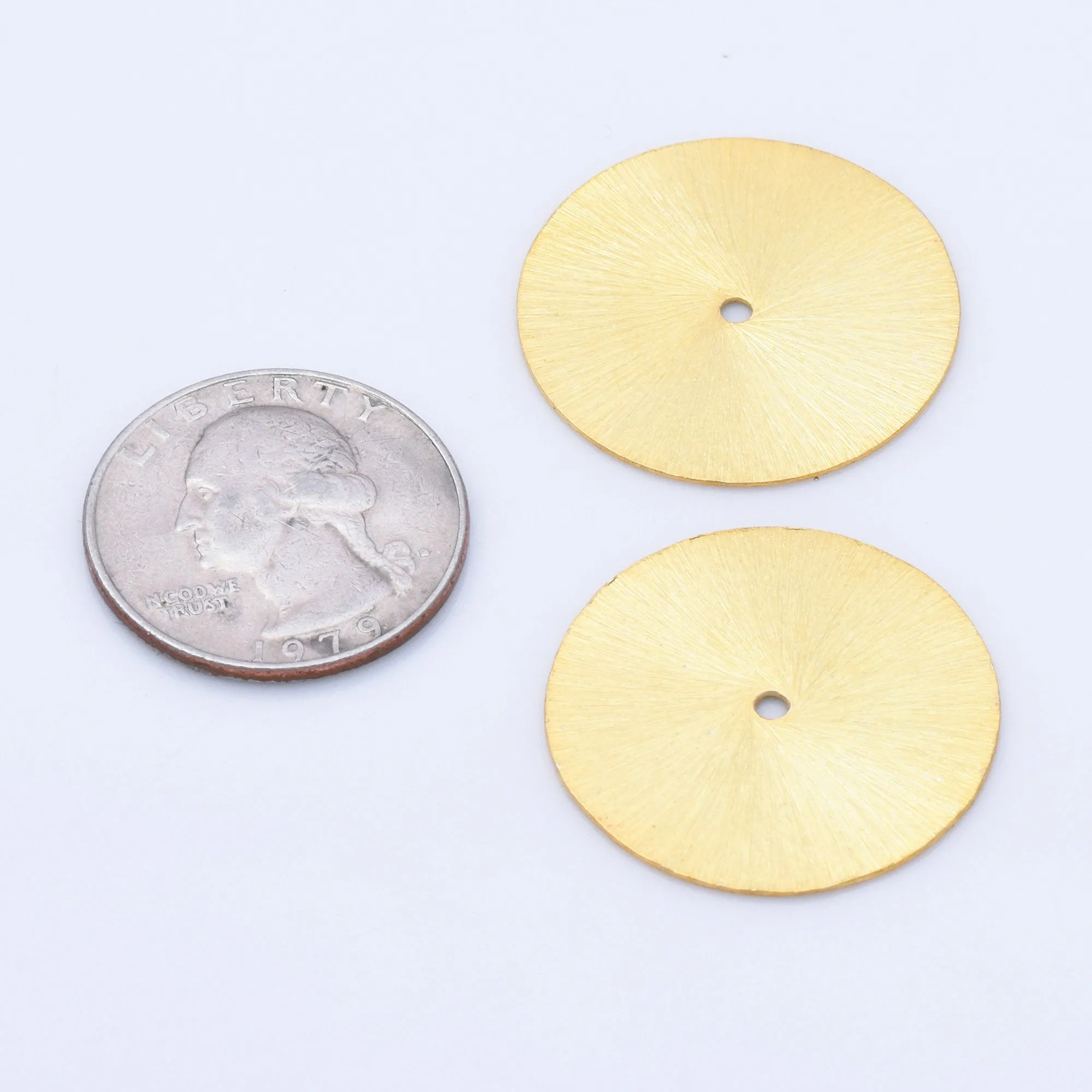 Gold Plated Heishi Flat Disc Spacer Beads - 28mm