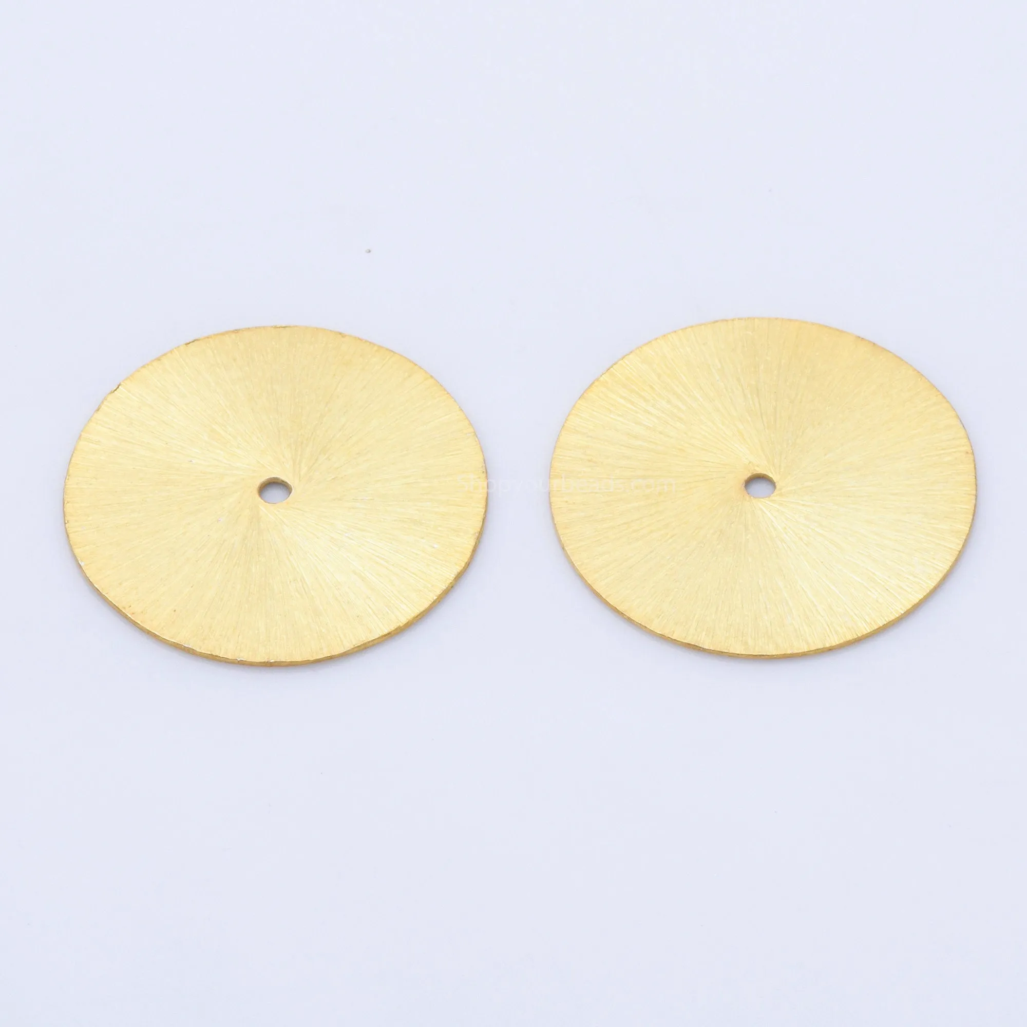 Gold Plated Heishi Flat Disc Spacer Beads - 28mm