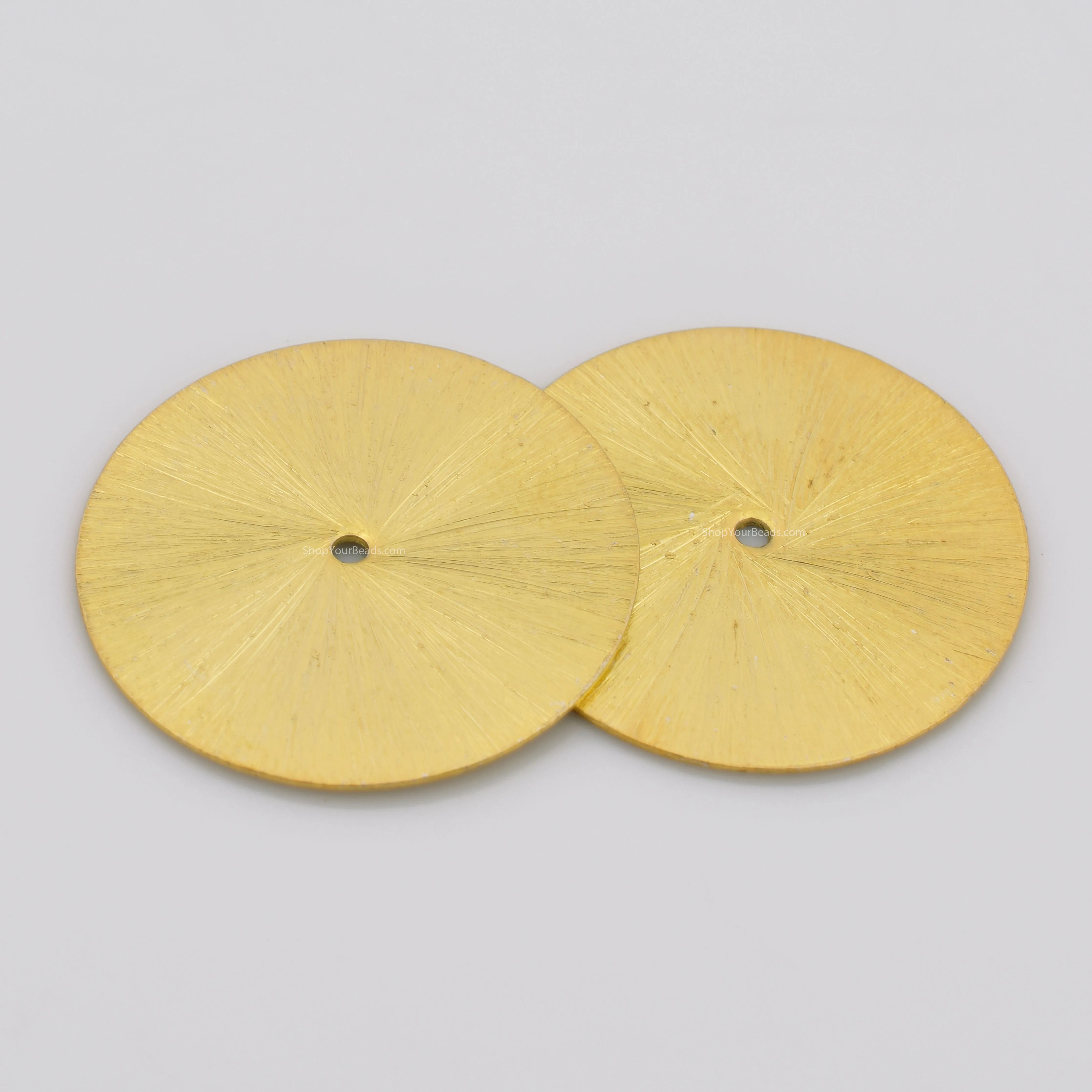 Gold Plated Heishi Flat Disc Spacer Beads - 28mm