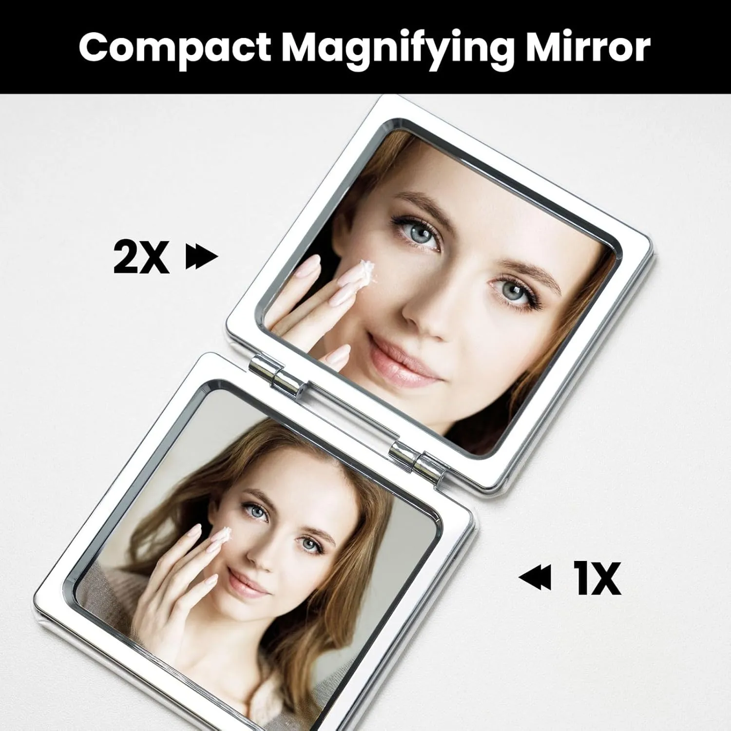 Gold Rose Portable Pocket Cosmetic Mirror-Compact and Light, It is A Necessary Thing to Go Out for Beauty and Makeup