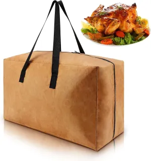 Gugxiom Barbecue Meat Resting Blanket, Paper Picnic bbq Bag, Handheld Reusable Barbecue Bag with Double Opening Insulated Bag for Storing Large Brisket, Pork Shoulder, Turkey