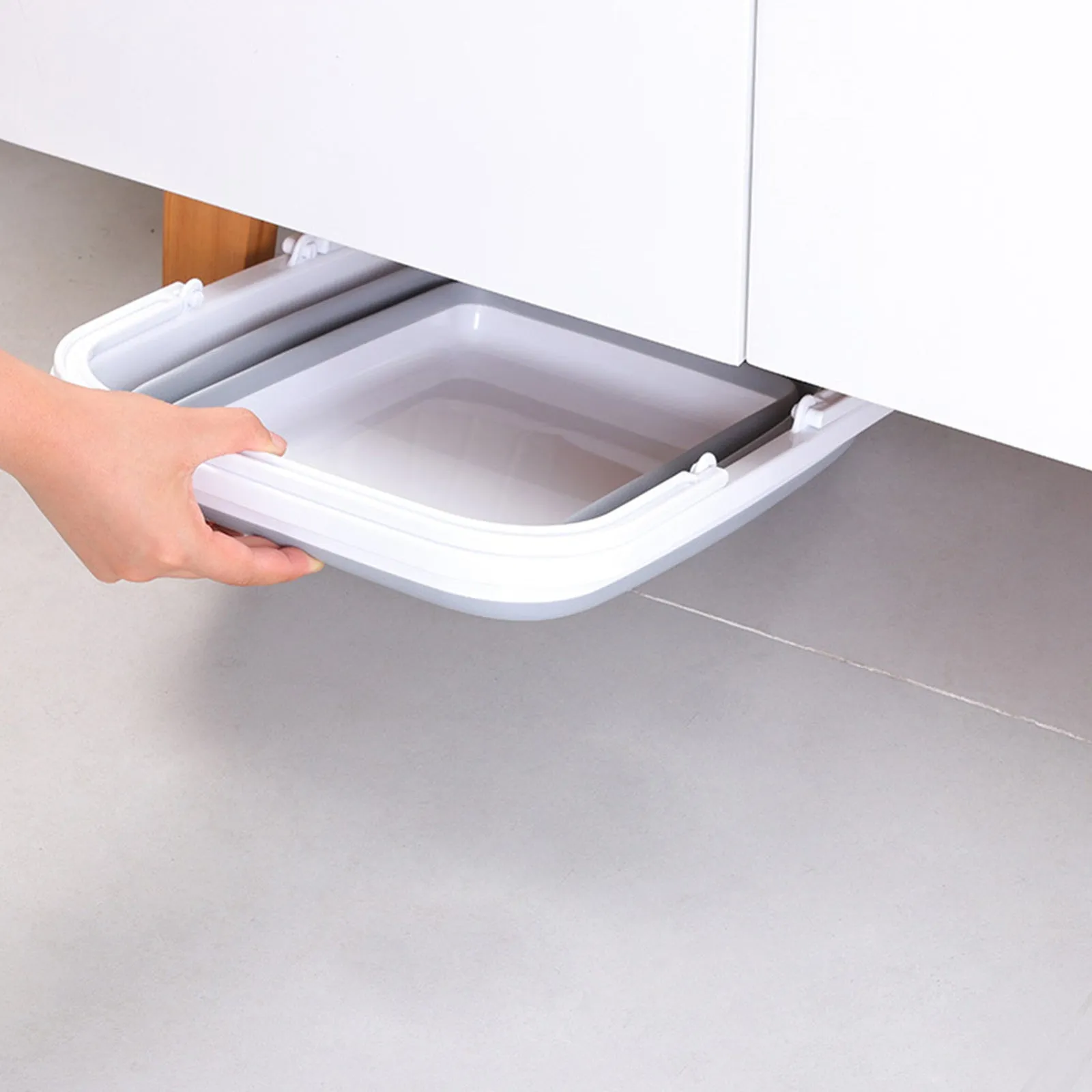 Handles Bulk- Basket 10x Grey/White 9L Bin Collapsible Clothes Laundry w Door-to-door delivery Folding Fast worldwide shipping