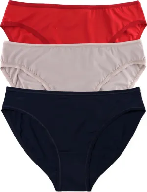 hanky panky - BreatheSoft Mid Rise Bikini Brief Underwear for Women | Full Back Coverage Panties | Sizes XS-XL | 3 pack