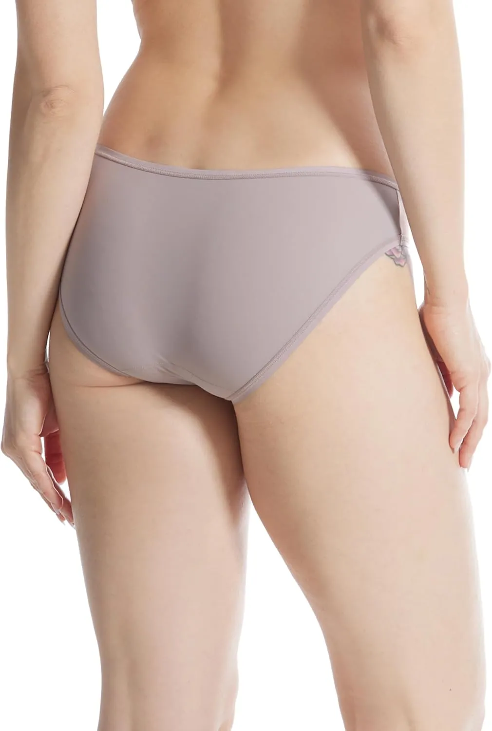 hanky panky - BreatheSoft Mid Rise Bikini Brief Underwear for Women | Full Back Coverage Panties | Sizes XS-XL | 3 pack