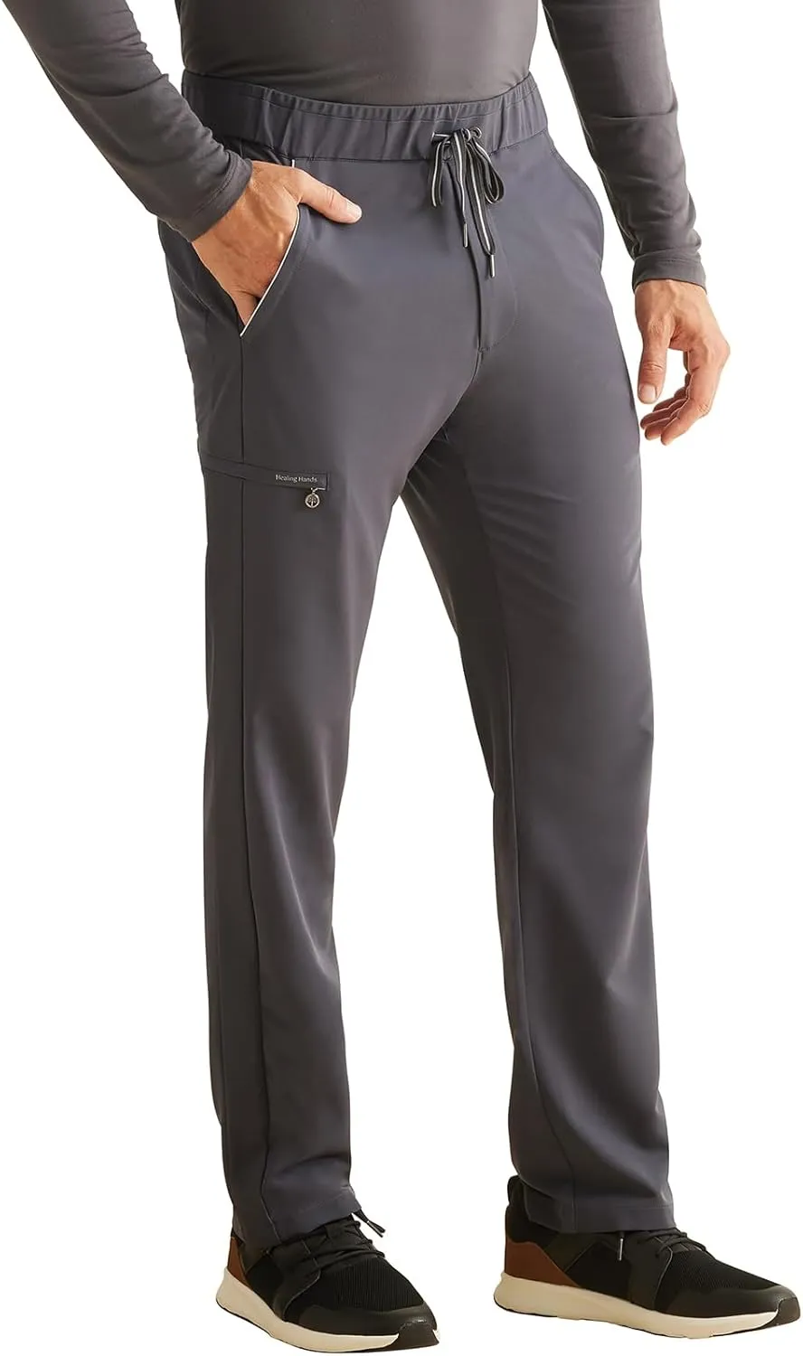 Healing Hands Men's Scrub Pant Nash Pant with 6 Pockets, Moisture Wicking, 360° Stretch & Recycled Poly HH101