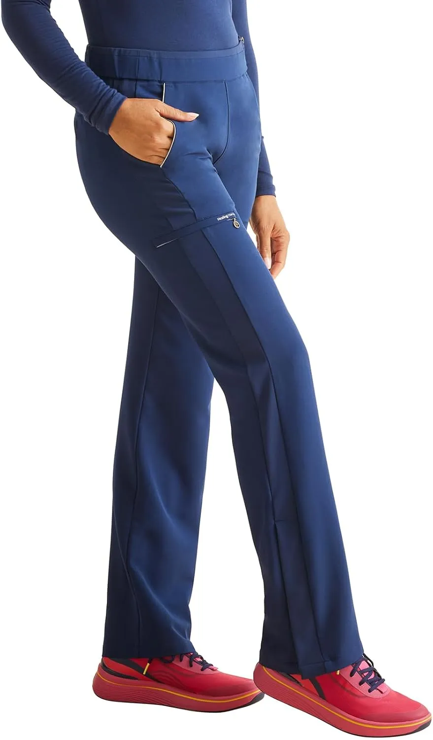 Healing Hands Women's Scrub Pant Mid Rise Nissa with 6 Pockets, Moisture Wicking, 360° Stretch & Recycled Poly - HH100