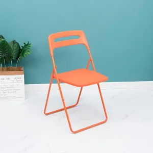 Home Outdoor Dining air Folding air Stool Plastic Portable backrest air(Oranje)