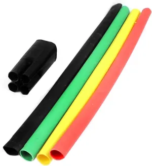 IIVVERR 4Pcs 1KV 25-50mm2 Heat Shrink Tubing Wire Wrap w 4 Cores Breakout Boot (4Pcs 1KV 25-50mm2 Cable termorretráctil Envoltura de alambre con arranque de 4 núcleos