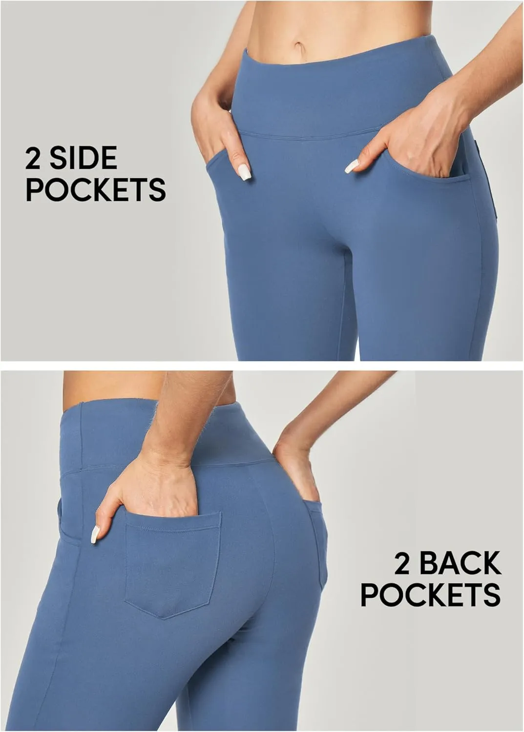 IUGA Bootcut Yoga Pants with Pockets for Women Wide Leg Pants High Waist Workout Pants Tummy Control Work Pants 4 Pockets