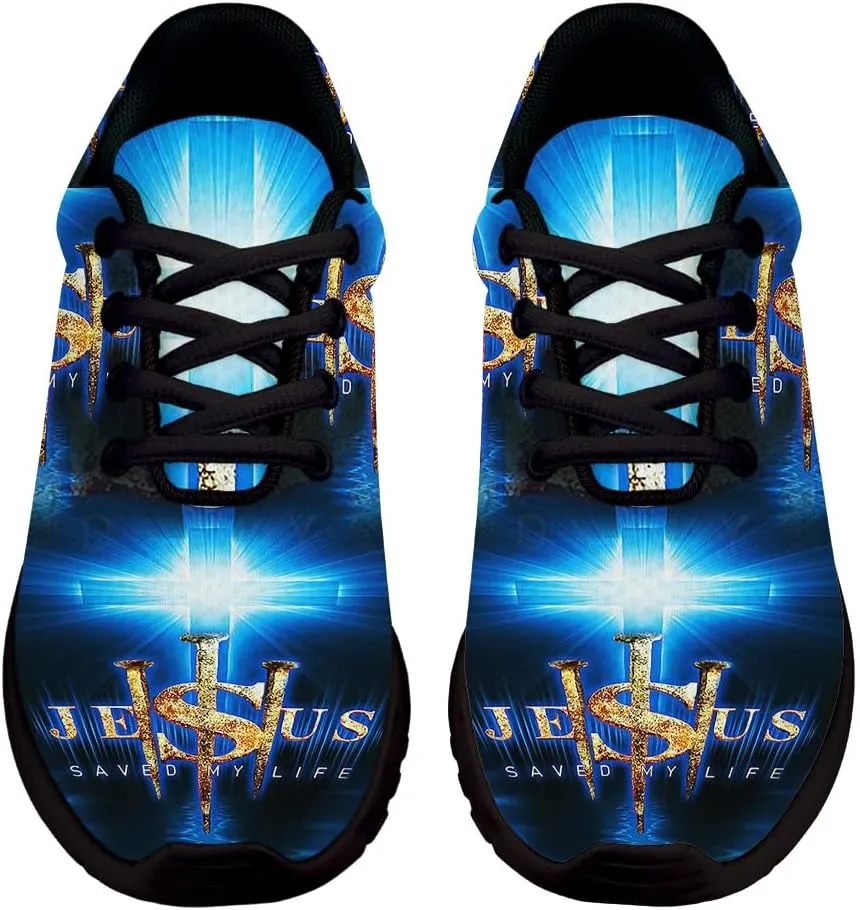 Jesus Saved My Life Shoes for Women Men Trail Running Casual Fashion Sneakers Slip-on Tennis Shoes