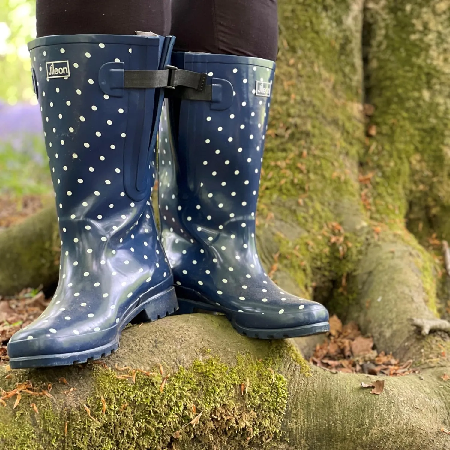 Jileon Extra Wide Calf Rain Boots - Ideal for Wide Feet, Ankles & Calves - Fit 16 to 23” Calves - Durable & Waterproof