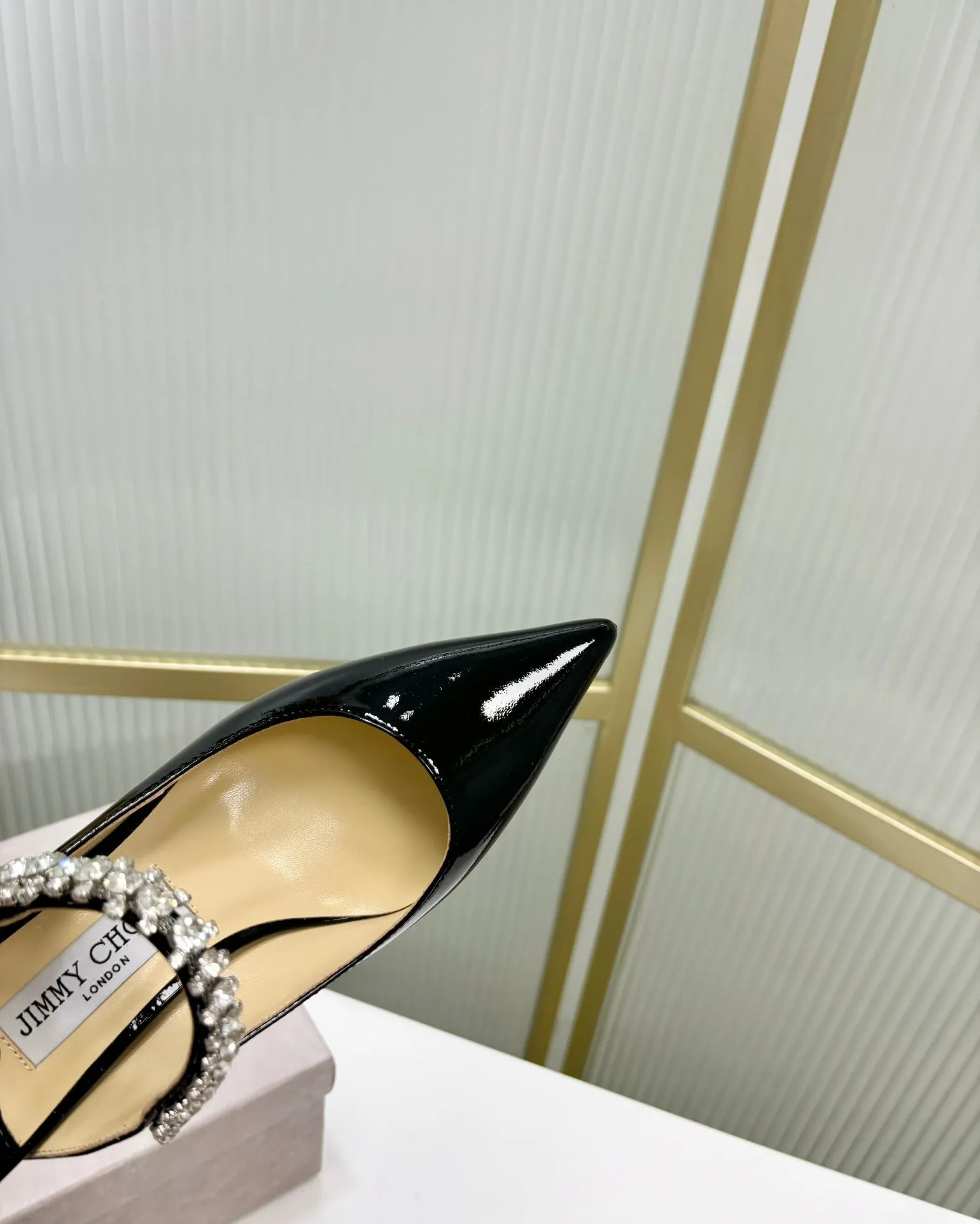 Jimmy Bing 65mm In Black Glossy Cowhide Mules 587758