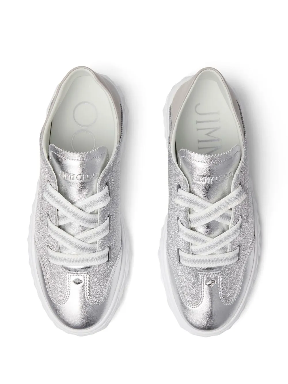 Jimmy Choo Silver Sneakers