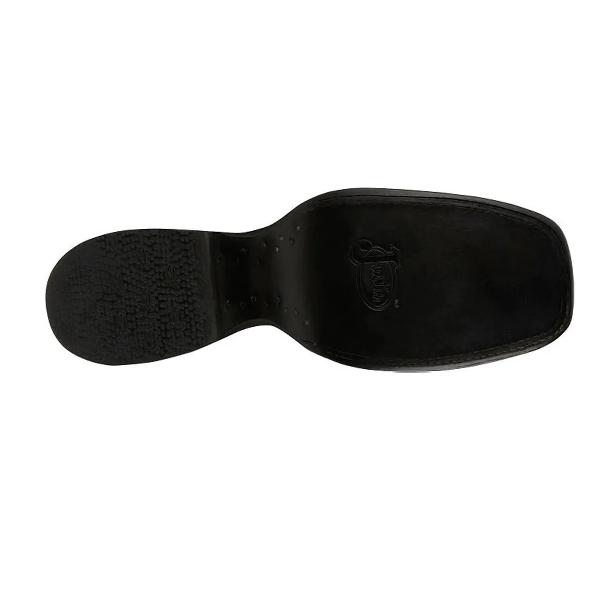 Justin Back Men Footwear Cowboy/Western King - Three Bars-Smooth Otrich Color Black(#AQ8142)