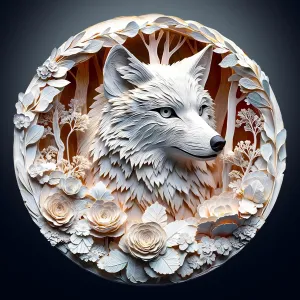 KAAYEE Wooden Puzzles for Adults, 3D Vision Effect Wolf Wooden Jigsaw Puzzles Unique Shape Advanced Wood Puzzle Adult, Flat Puzzle Birthday Fathers Family Game (S 8.5 * 8.5in 100pcs)