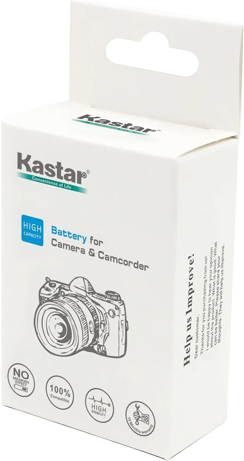Kastar 2-Pack Q120 Battery and AC Wall Charger Replacement for MINOLTA MN35Z Camera, Zoom BT-03, Zoom BT-03 B Battery, Zoom Q8 Q8N Recorder Camera, Bell & Howell B35HDZ Camera