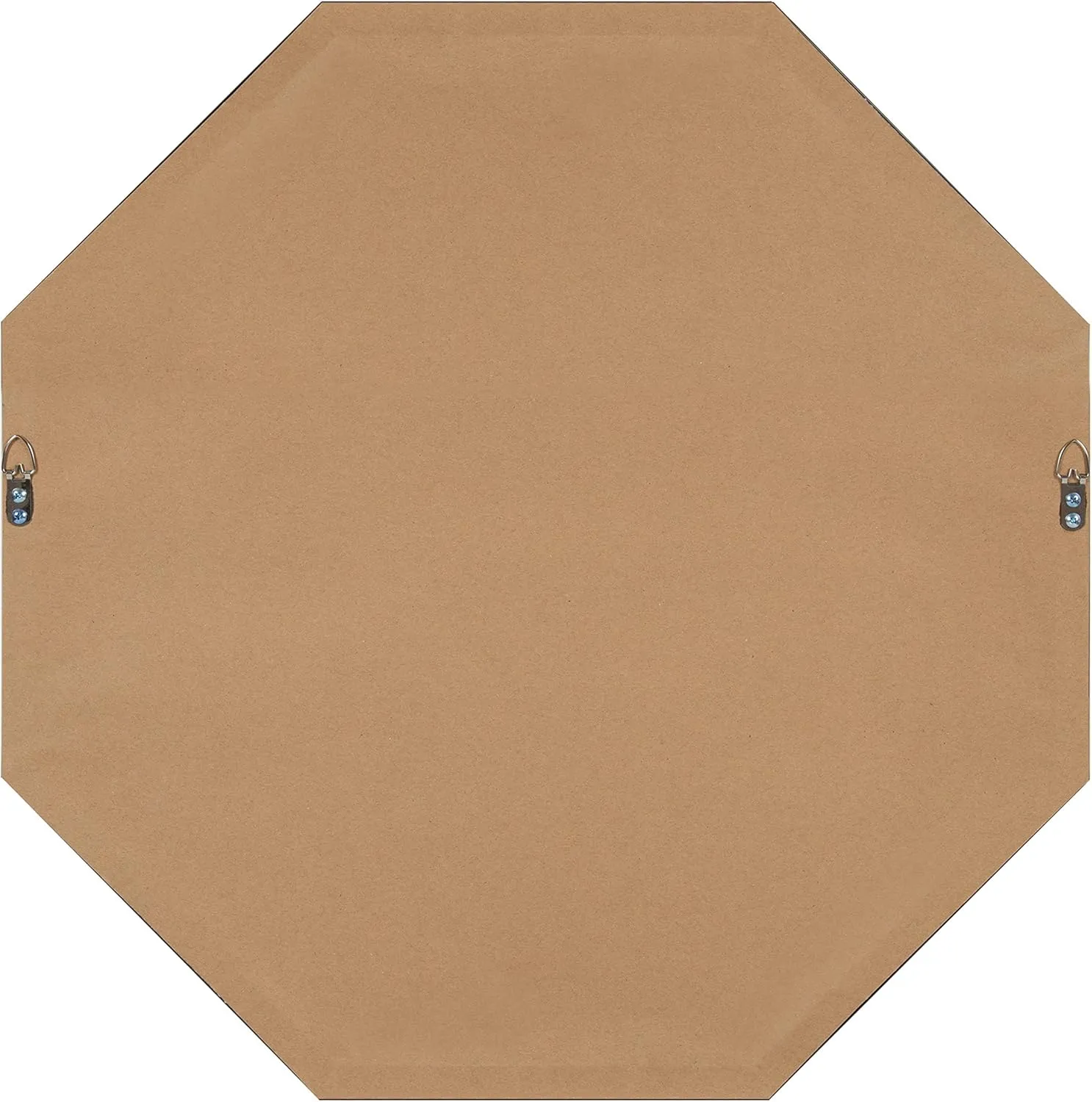 Kate and Laurel Rhodes Modern Octagon Wall Mirror, White 25x25 Inches