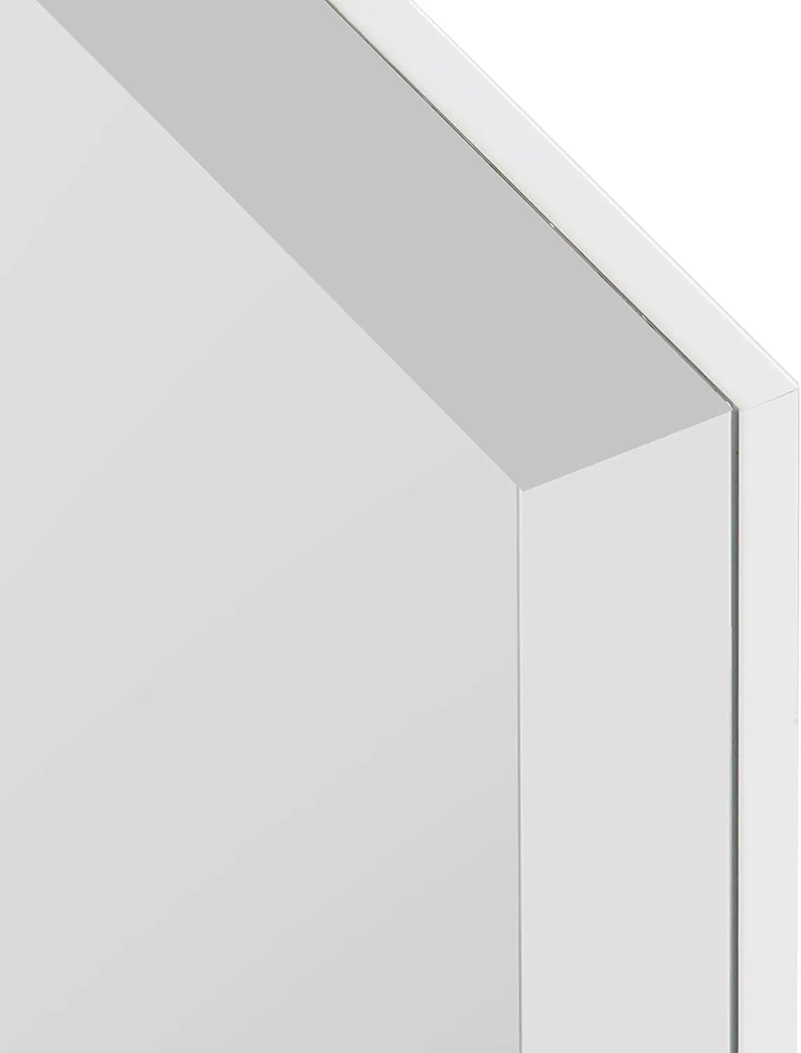 Kate and Laurel Rhodes Modern Octagon Wall Mirror, White 25x25 Inches