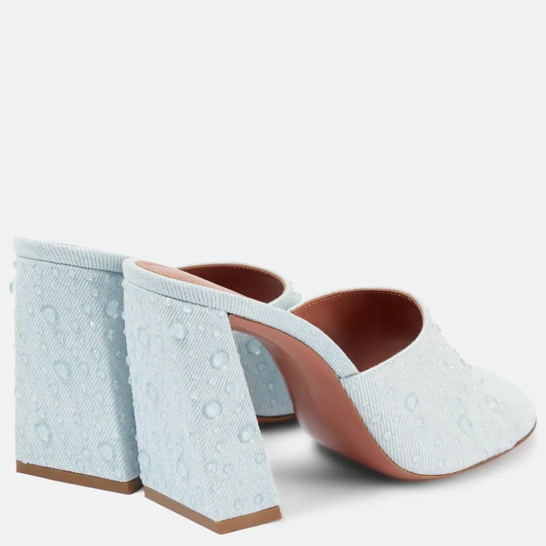 keleimusi Women's Trendy Square Toe Block Heel Dress Mules with Wide Strap