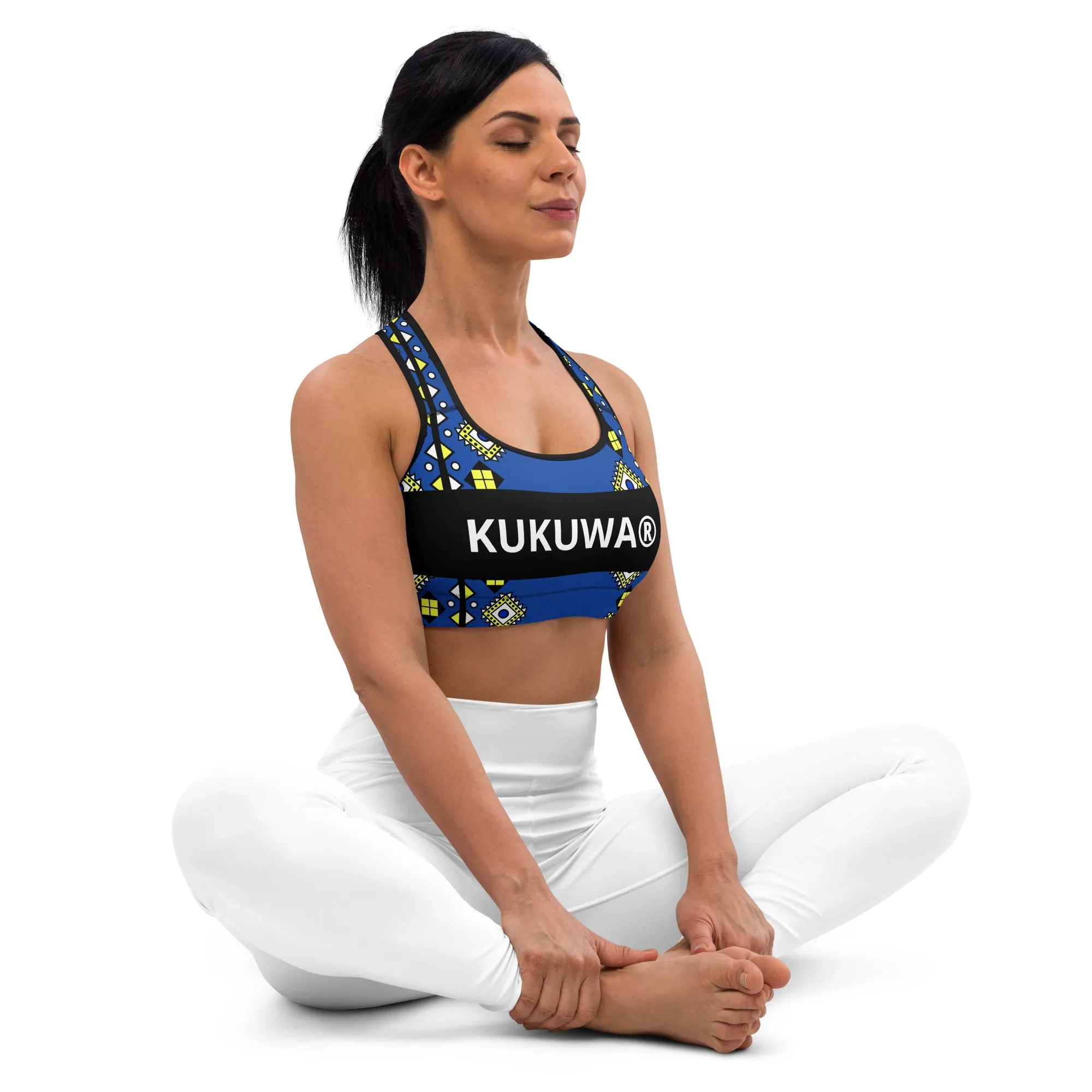 Kente Padded Sports Bra KUKUWA® Fitness