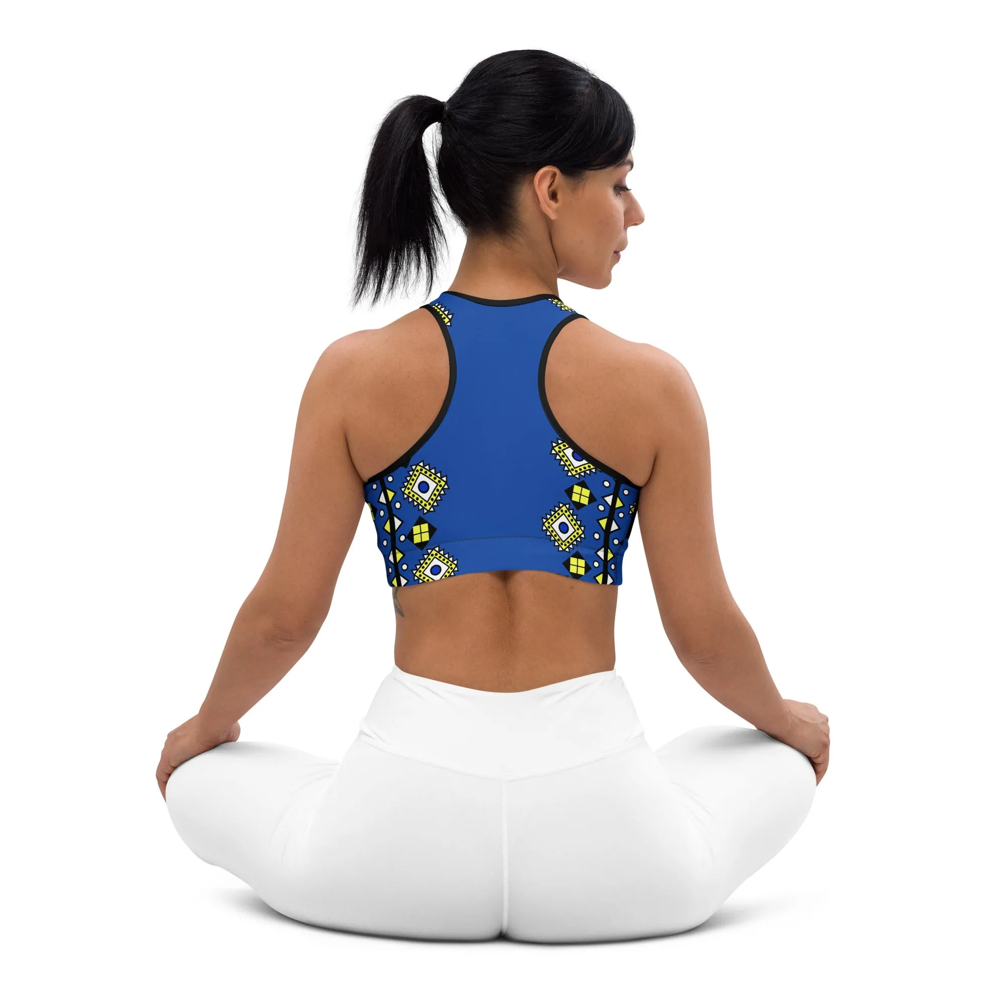 Kente Padded Sports Bra KUKUWA® Fitness