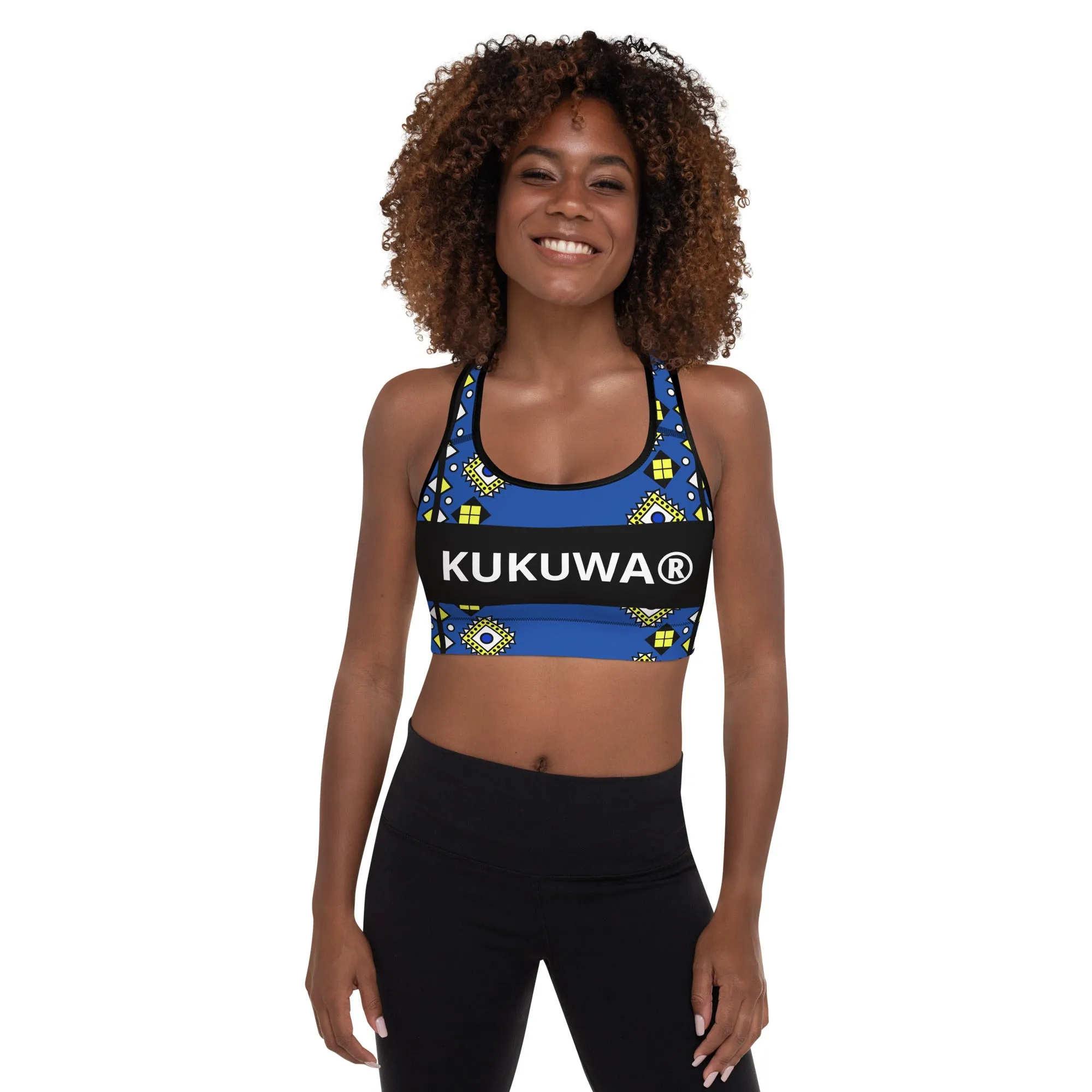 Kente Padded Sports Bra KUKUWA® Fitness