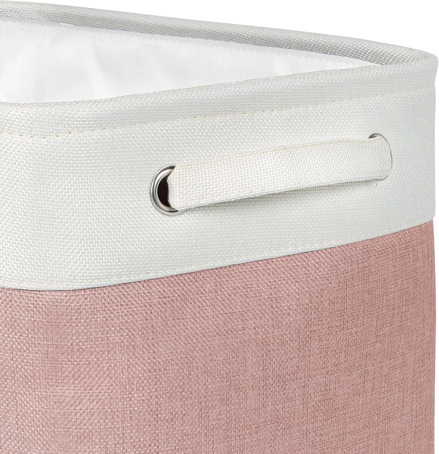Kntiwiwo Foldable Storage Bins 15" x 10" x 9.5" Fabric Storage Basket Cube with Handles Large Linen Closet Organizer Bins for Organizing Shelf Home, Set of 3, Pink