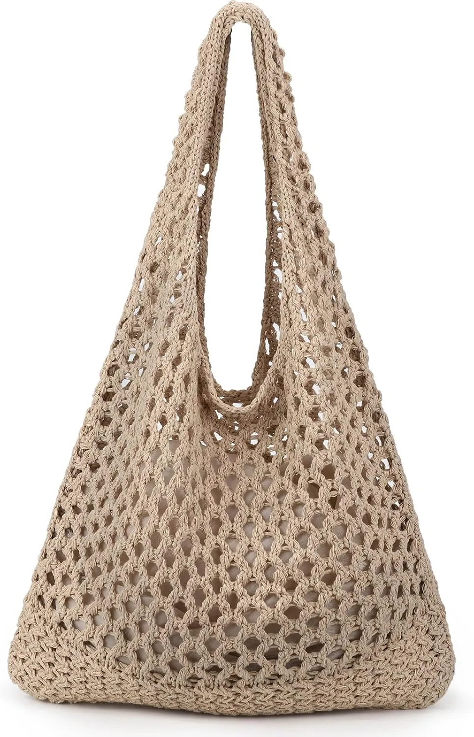 KPX Crochet Tote, Mesh Knitted Shoulder Bag - Large Aesthetic Hobo for Women - Summer
