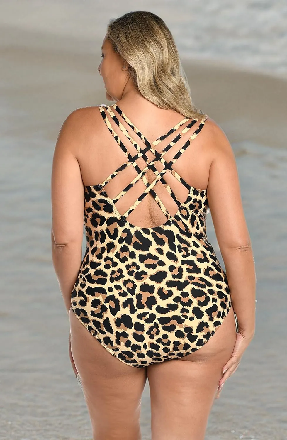 La Blanca Women's Multi Strap Cross Back One Piece Swimsuit