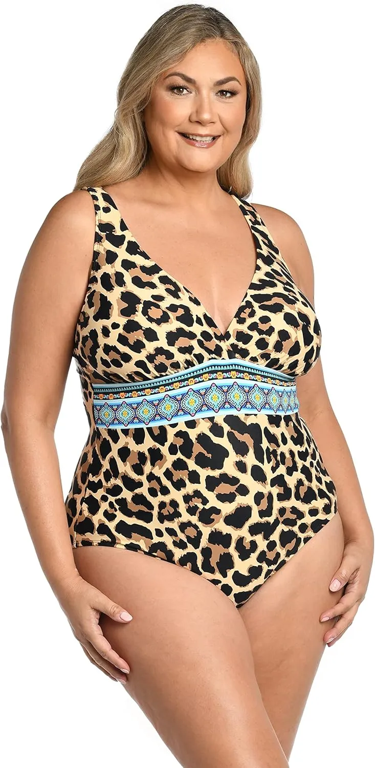 La Blanca Women's Multi Strap Cross Back One Piece Swimsuit