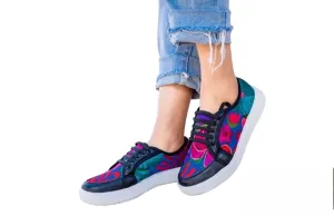 La Santa Art Mx Mexican Sneaker Mexican textiles. Tenis mexicanos bordados. Calzado Mexicano. Mexican party's. (6)