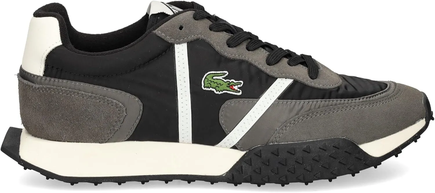 Lacoste Mens L-Spin Deluxe Sneaker, BLK/DK Gry, 11