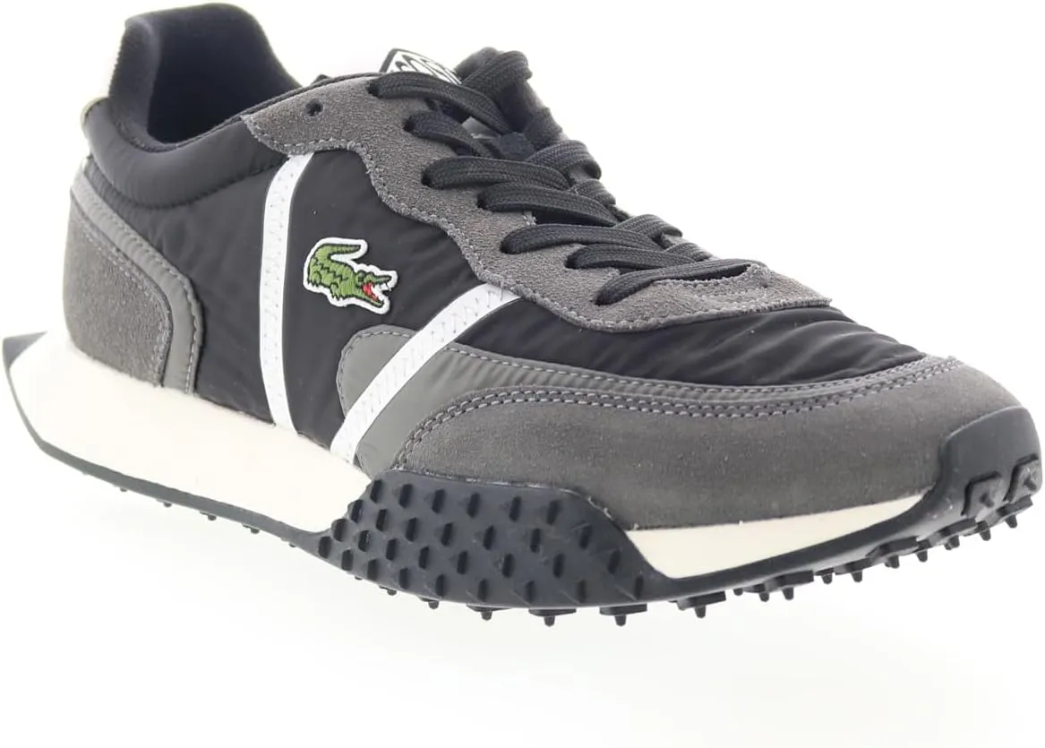 Lacoste Mens L-Spin Deluxe Sneaker, BLK/DK Gry, 9