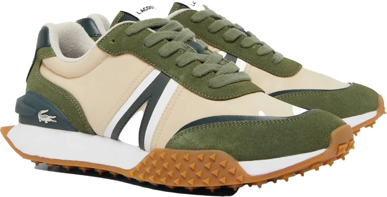 Lacoste Mens L-Spin Deluxe Sneaker, KHK/Off WHT, 9
