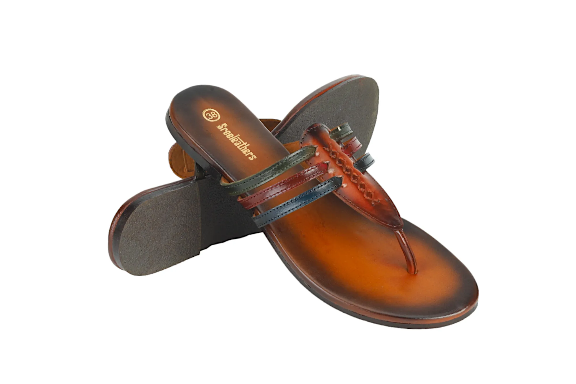 LADIES FLAT LEATHER CHAPPAL 996070