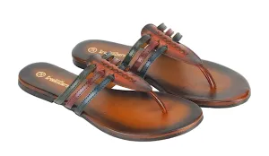 LADIES FLAT LEATHER CHAPPAL 996070