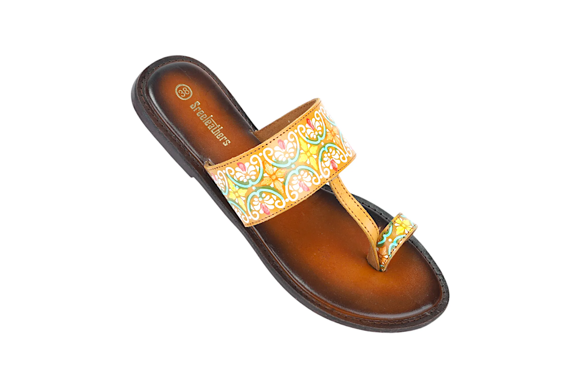 LADIES FLAT LEATHER CHAPPAL 996075