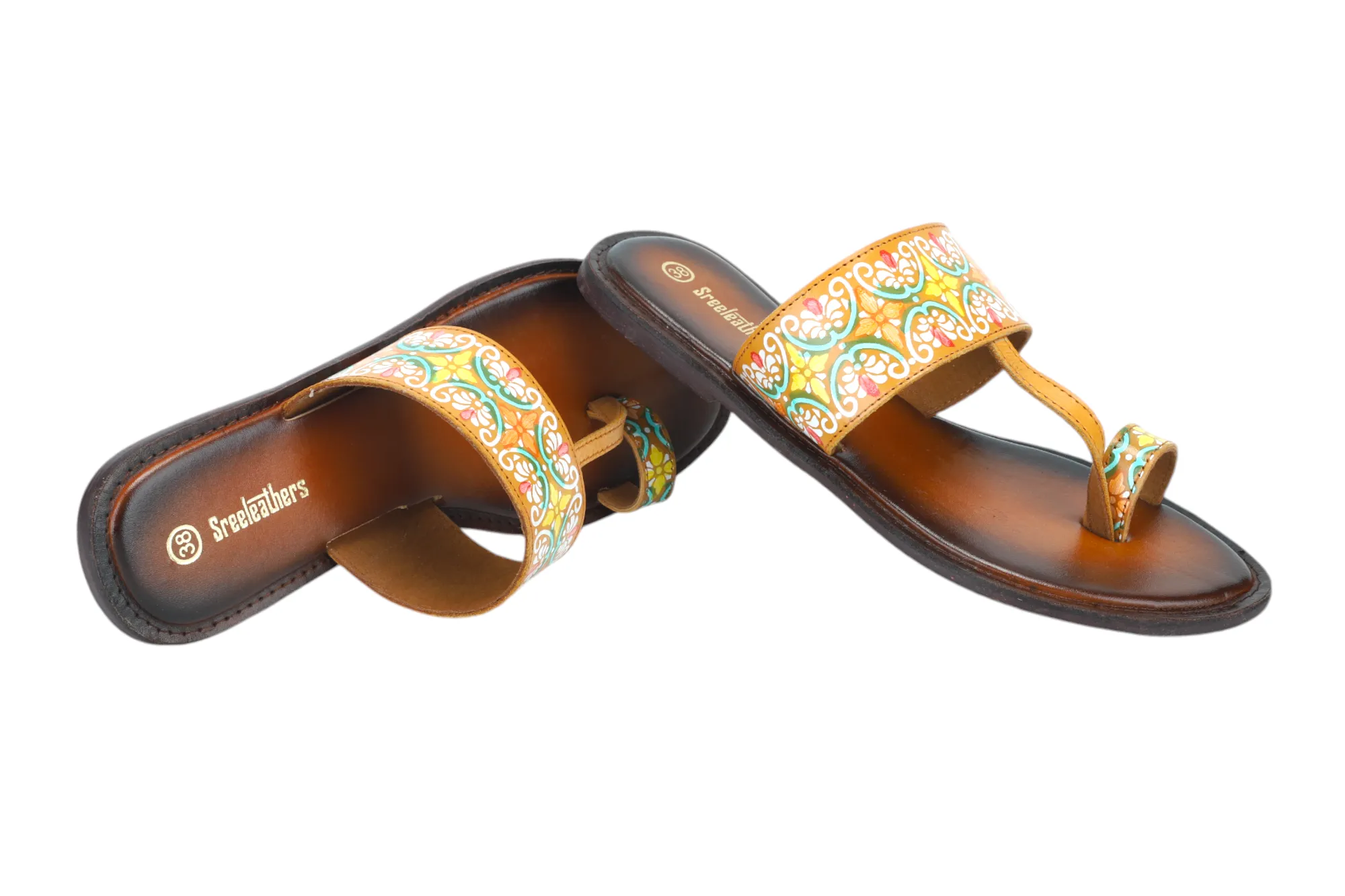 LADIES FLAT LEATHER CHAPPAL 996075