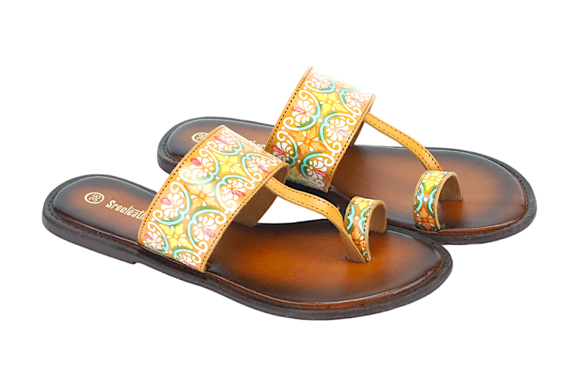 LADIES FLAT LEATHER CHAPPAL 996075