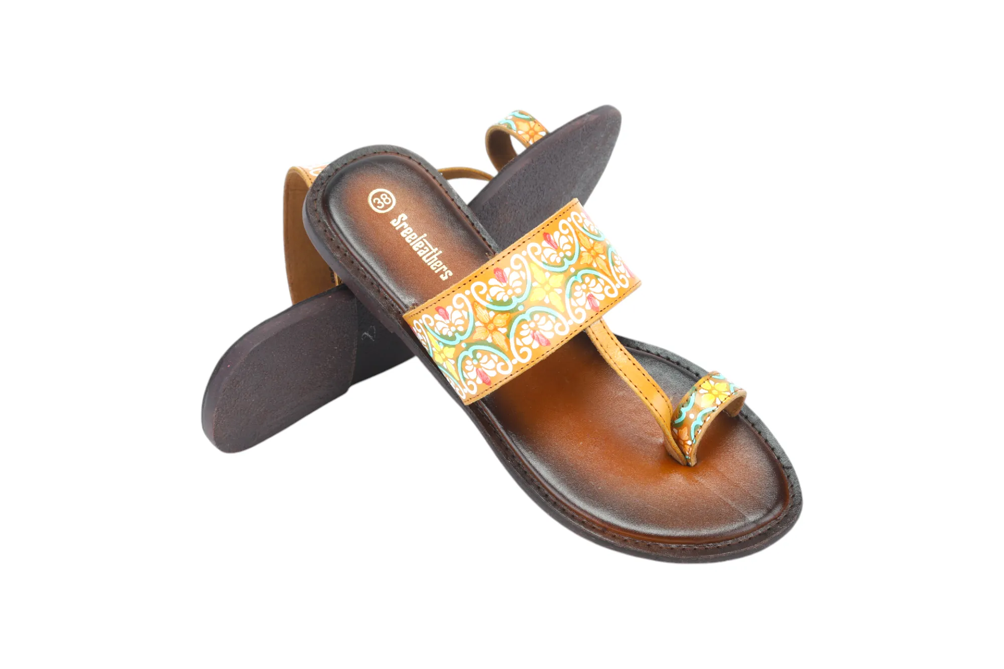 LADIES FLAT LEATHER CHAPPAL 996075