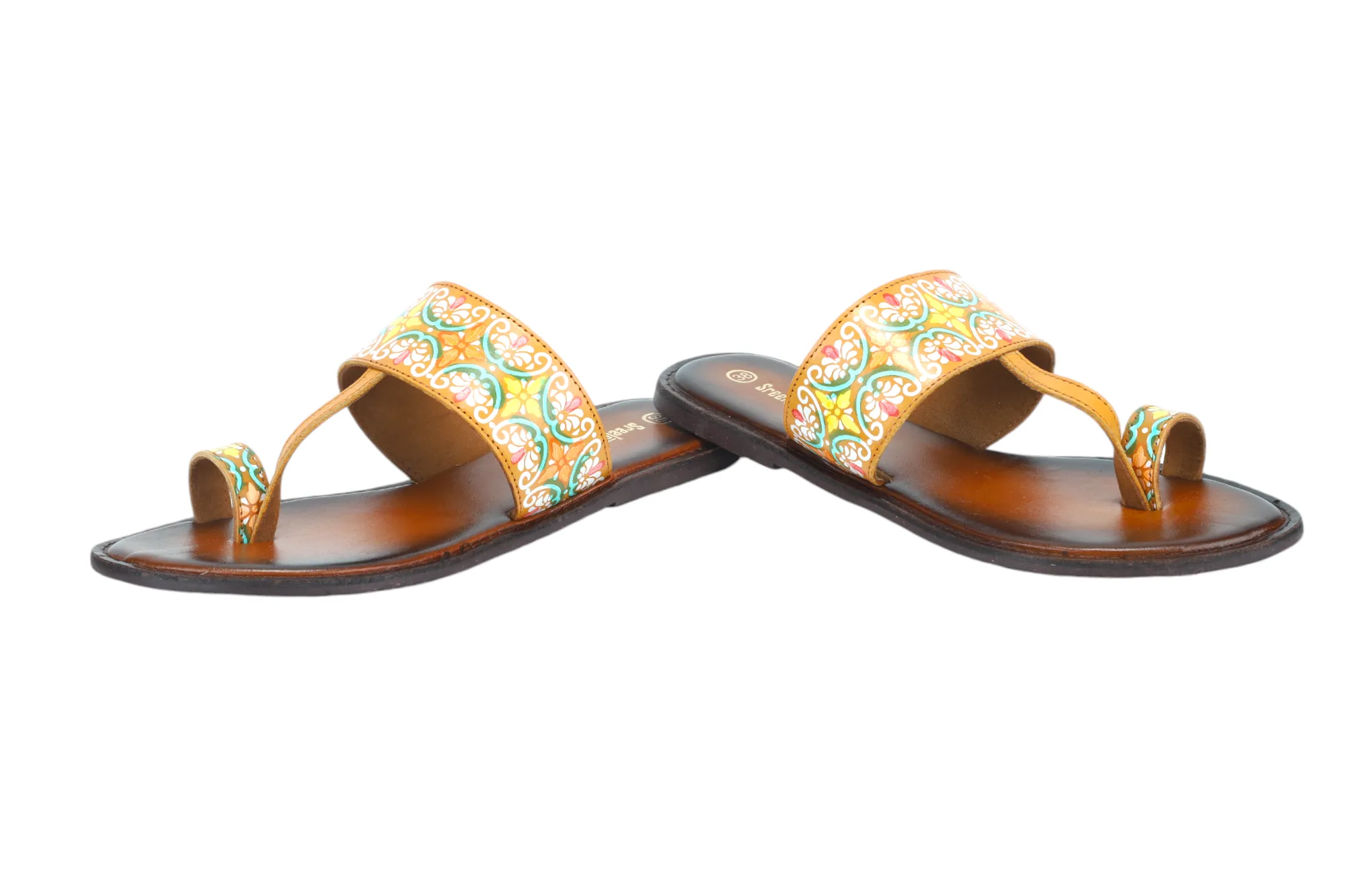 LADIES FLAT LEATHER CHAPPAL 996075