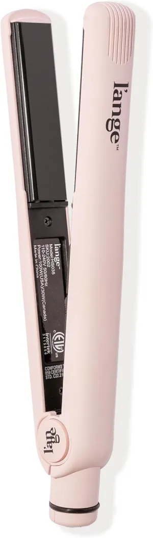 L'ANGE HAIR Aplatir Ceramic 1" Flat Iron | Adjustable Temp & Dual Voltage Hair Straightener | Tourmaline-Infused Plates for Smooth, Frizz-Free Styling | 1 Inch Styling Tool (Blush)