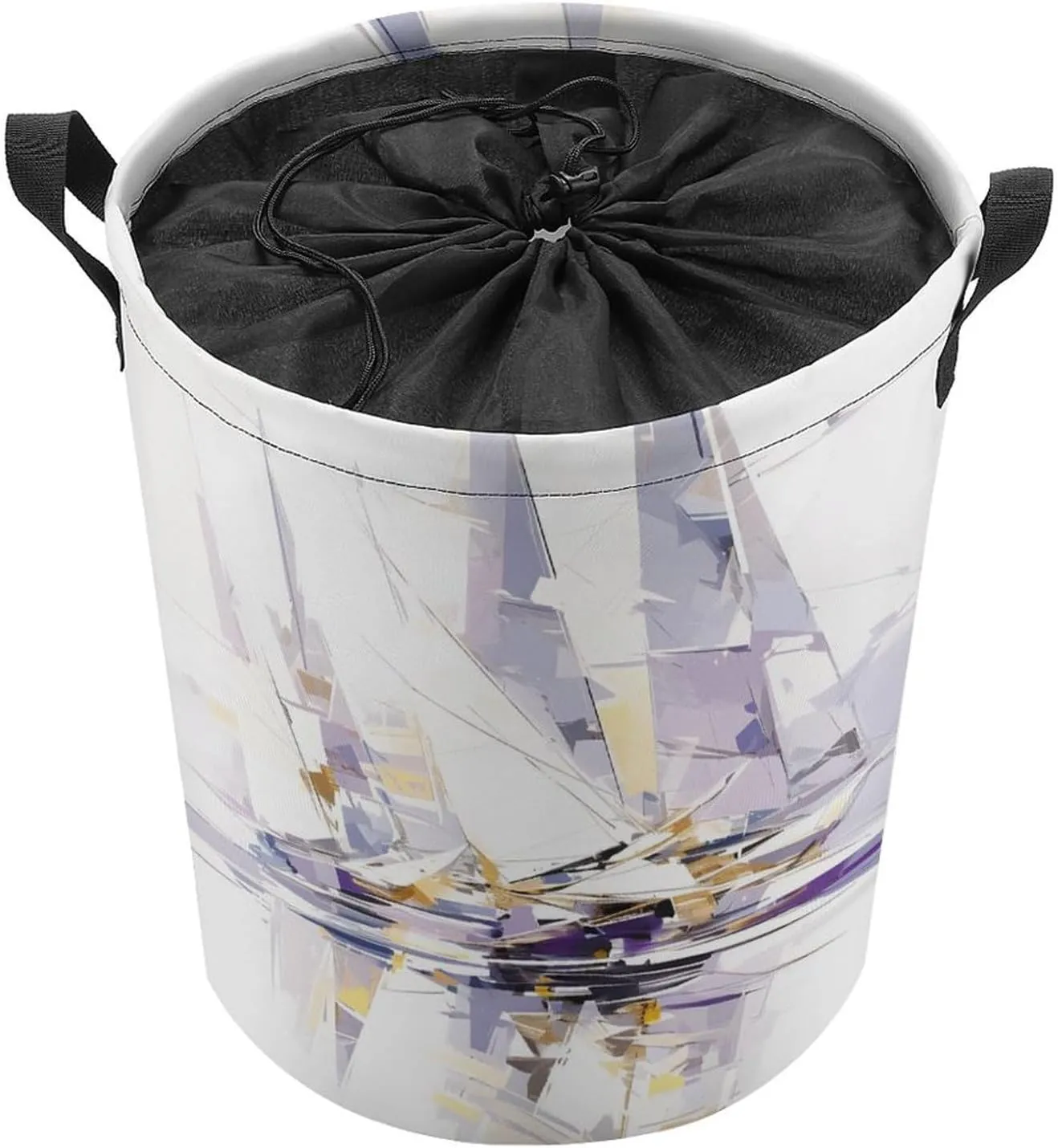 Laundry Hampers, Large Drawstring Laundry Bag, Removable Laundry Bags, Collapsible Storage Bin with Handles for Home Organization, Kids Room, Nursery Boat