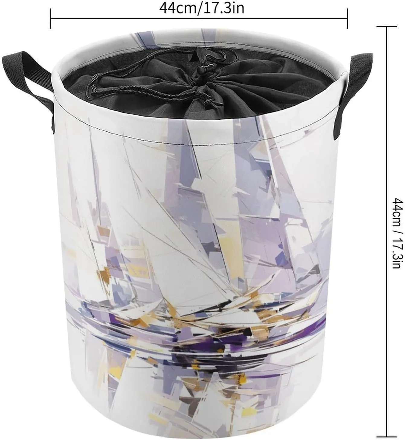 Laundry Hampers, Large Drawstring Laundry Bag, Removable Laundry Bags, Collapsible Storage Bin with Handles for Home Organization, Kids Room, Nursery Boat