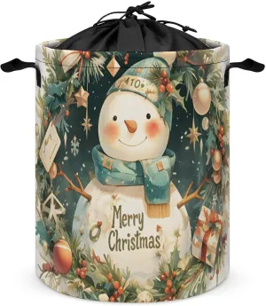Laundry Hampers, Large Drawstring Laundry Bag, Removable Laundry Bags, Collapsible Storage Bin with Handles for Home Organization, Kids Room, Nursery Christmas Decoration