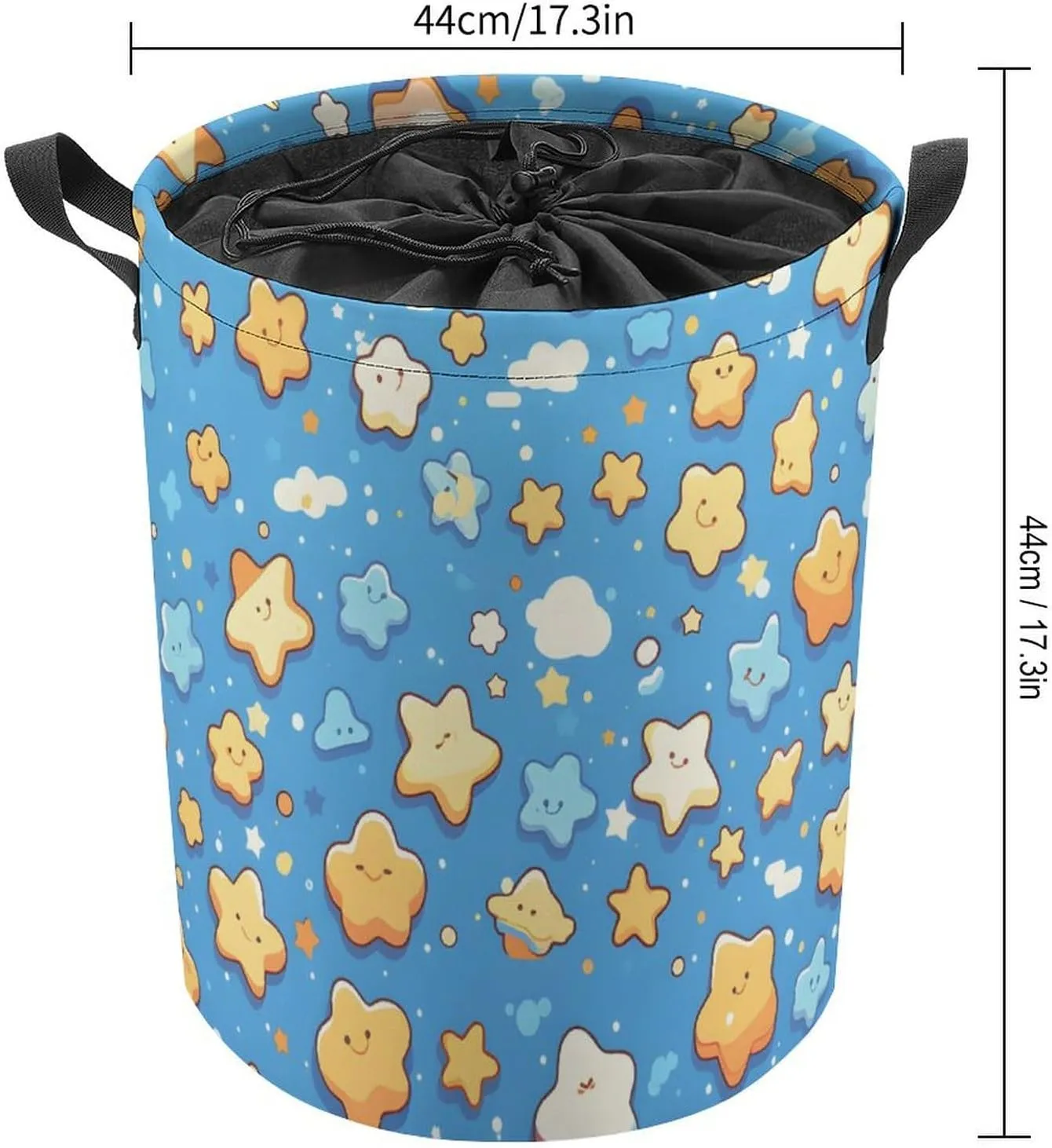 Laundry Hampers, Large Drawstring Laundry Bag, Removable Laundry Bags, Collapsible Storage Bin with Handles for Home Organization, Kids Room, Nursery Circle