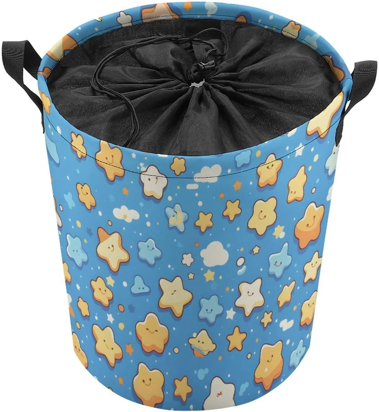 Laundry Hampers, Large Drawstring Laundry Bag, Removable Laundry Bags, Collapsible Storage Bin with Handles for Home Organization, Kids Room, Nursery Circle