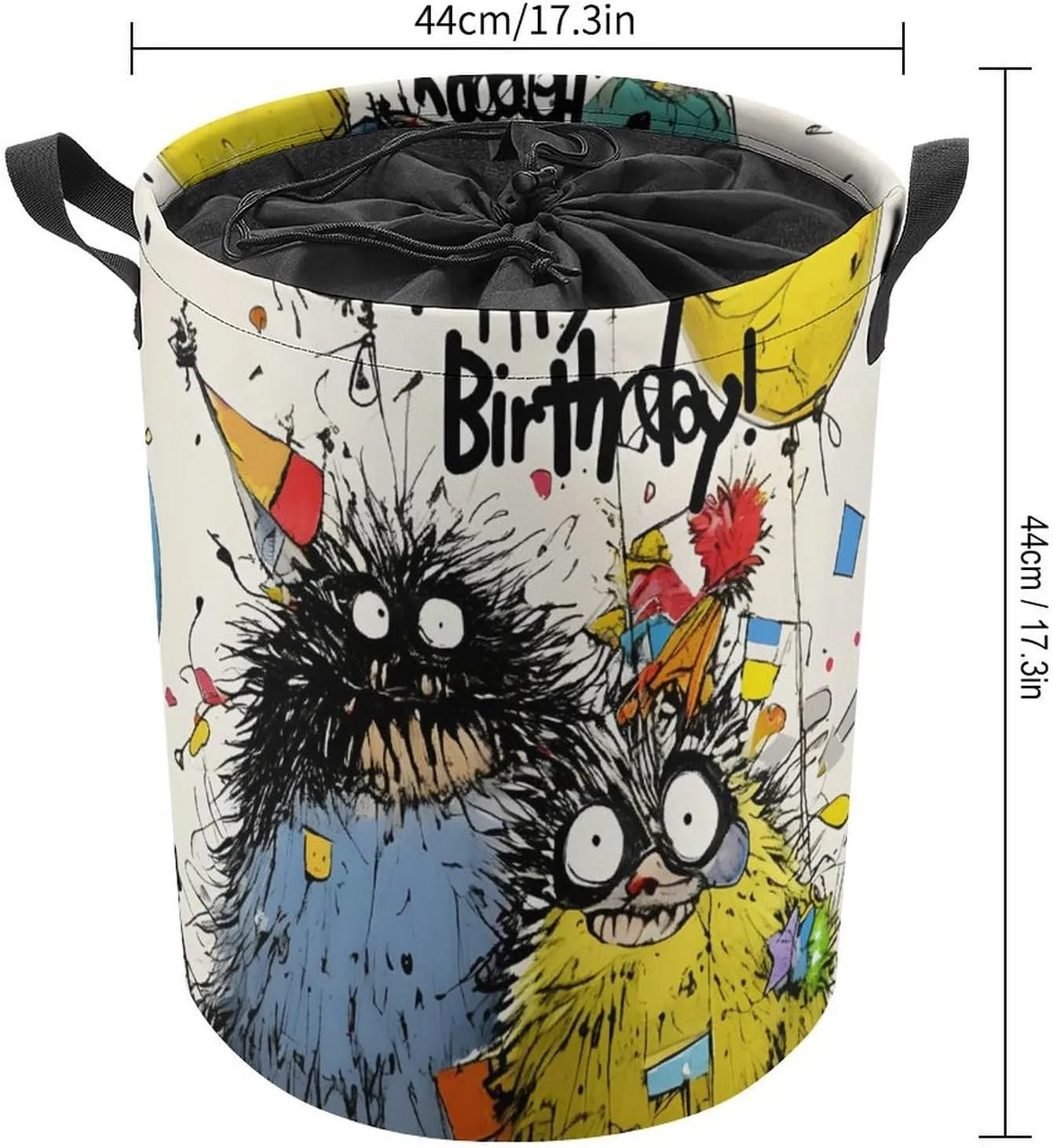 Laundry Hampers, Large Drawstring Laundry Bag, Removable Laundry Bags, Collapsible Storage Bin with Handles for Home Organization, Kids Room, Nursery Drawing