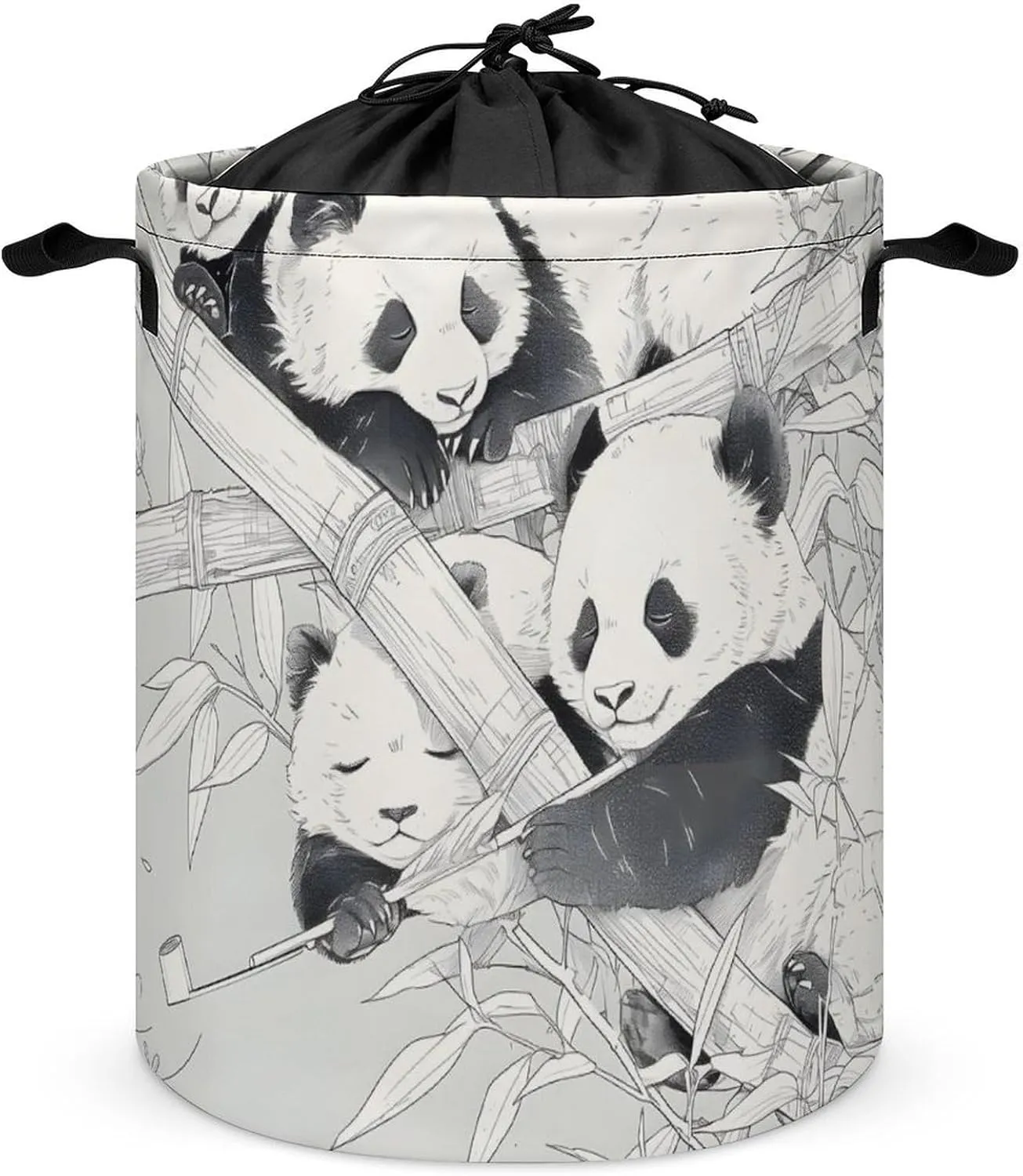 Laundry Hampers, Large Drawstring Laundry Bag, Removable Laundry Bags, Collapsible Storage Bin with Handles for Home Organization, Kids Room, Nursery Vertebrate